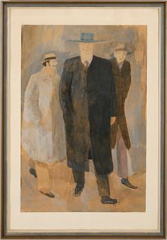 ALBERT SJÖSTRÖM, gouache, sign.