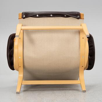 Bruno Mathsson, a 'Pernilla' armchair with ottoman, Dux.