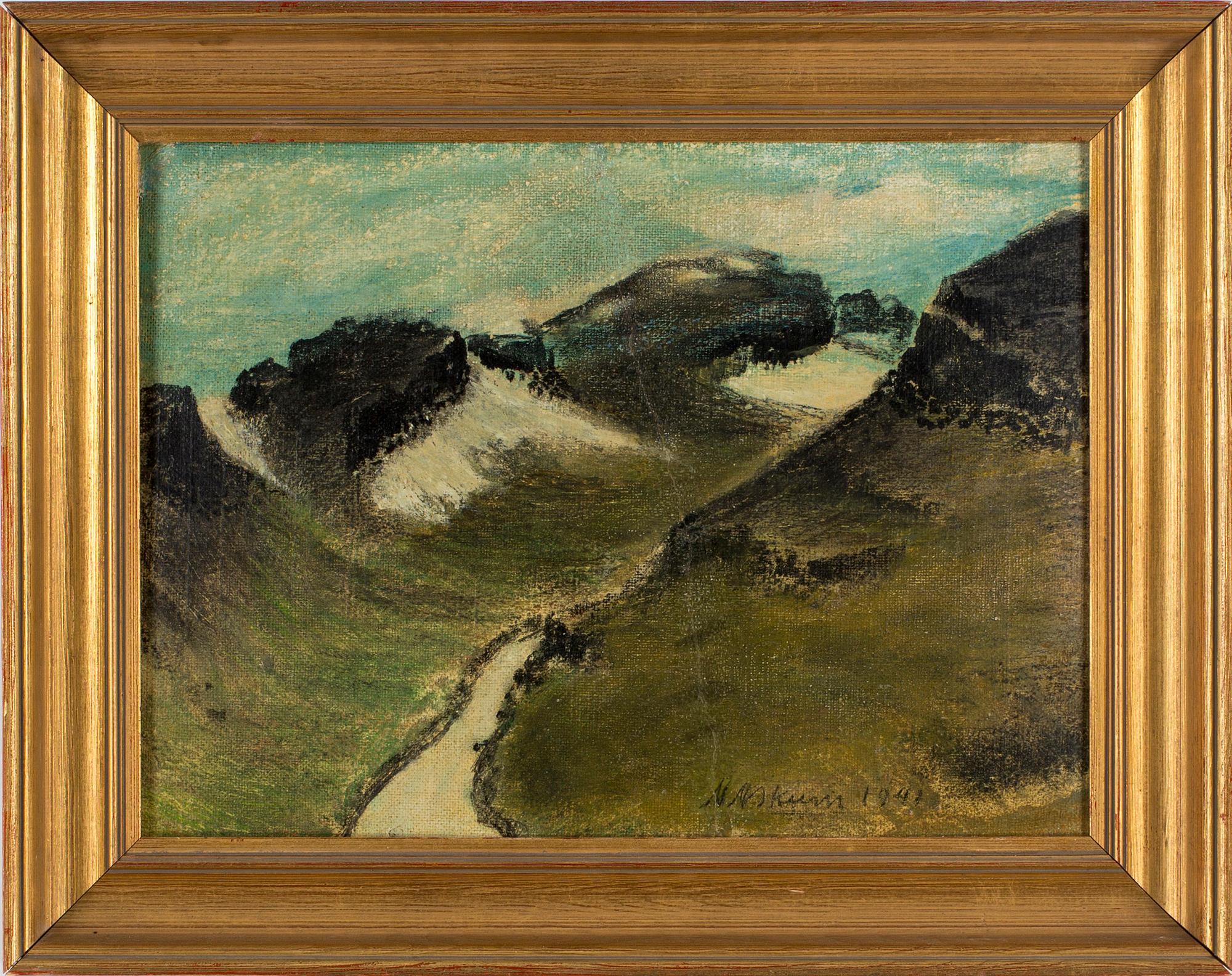 NILS NILSSON SKUM, olja på pannå, sign 1941.