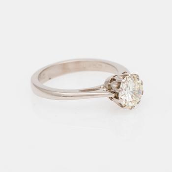 RING, vitguld 14K, briljantslipad diamant 1,36 ct, enligt gravering.