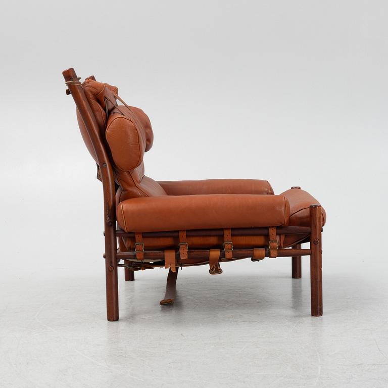 Arne Norell, an 'Inka' beech and leather easy chair, Norell Möbel AB.