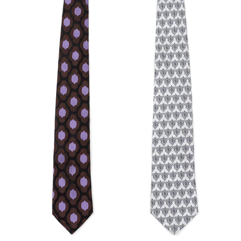 A set of two 1990s silk ties by Gucci.