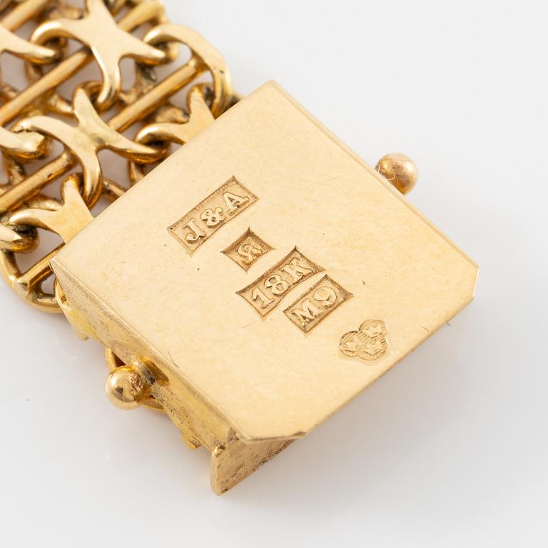 Armband, 18K guld, x-länk.