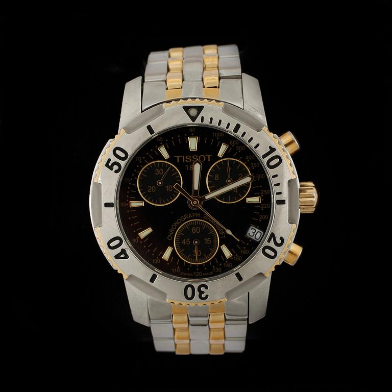 ARMBANDSUR, herr,  Tissot, Chronograph, PRS2000, stål/doublé, 2000-tal.
