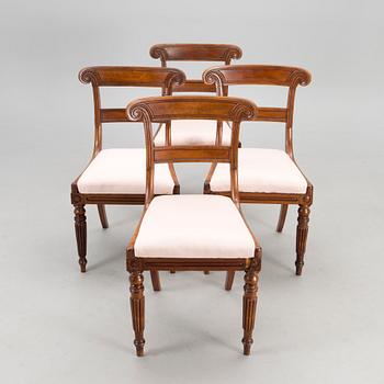 A set of four Regency Style chairs, mid-19th century.