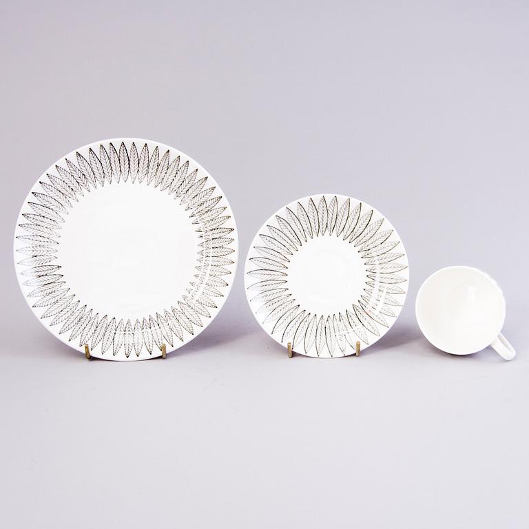 STIG LINDBERG, kaffeservis, 20 delar, porslin, "Salix", Gustavsberg, 1960-tal.