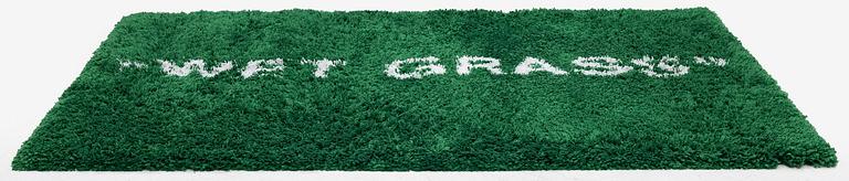 Virgil Abloh, matta, "Wet Grass", Ikea, ca 195 x 133 cm.