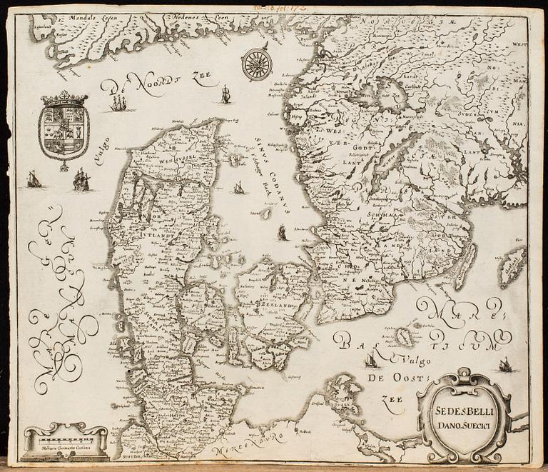 TWO MAP ENGRAVINGS, 17/18th century.