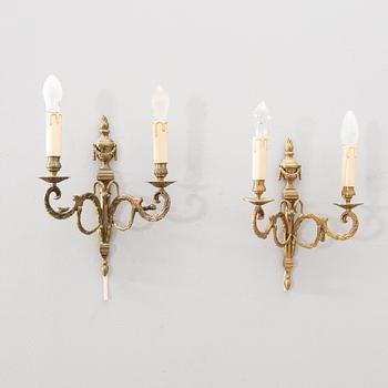 Vägglampetter ett par Louis XVI-stil 1900-talets första hälft.