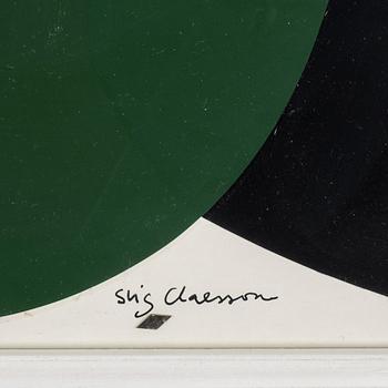 STIG CLAESSON, collage, signed.
