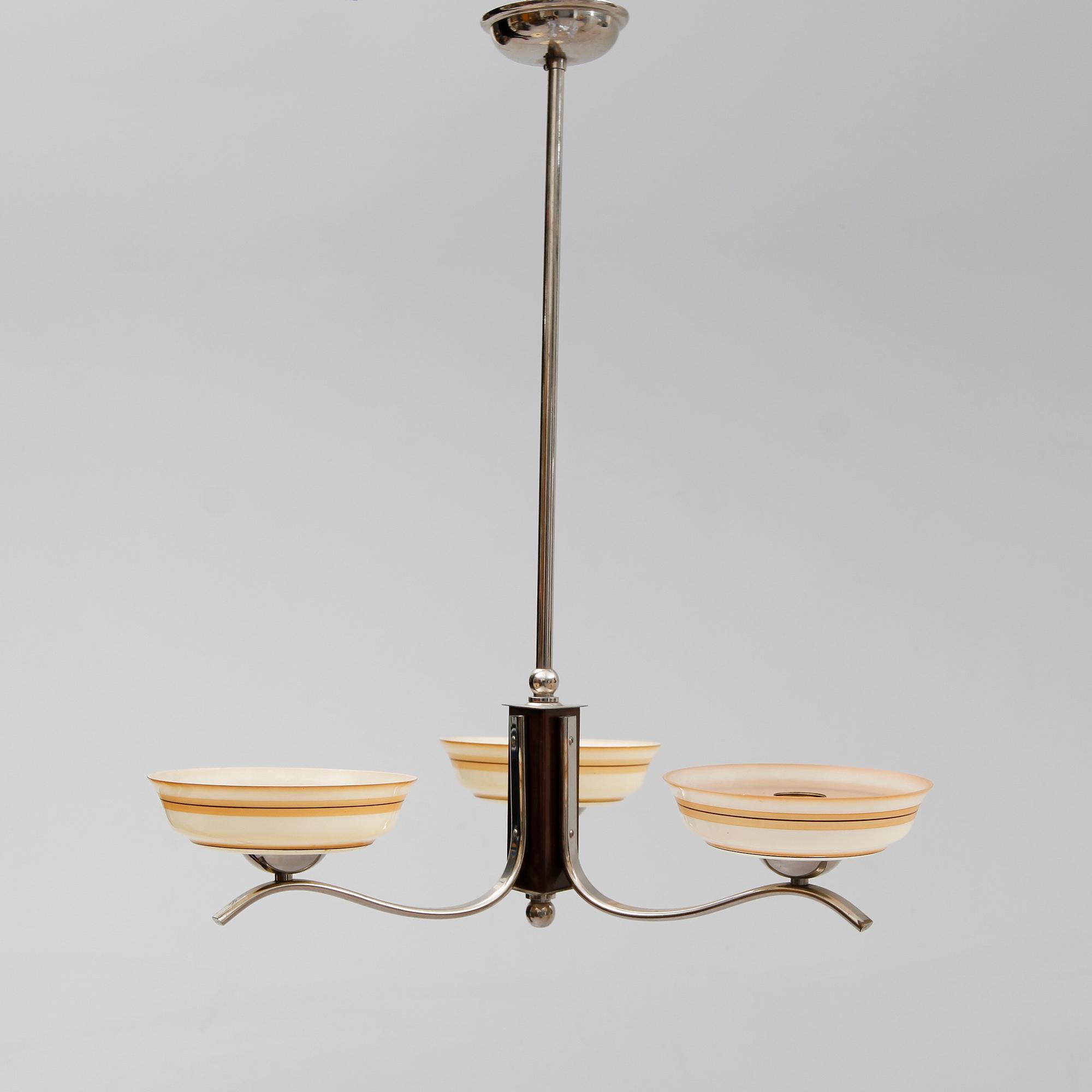 TAKLAMPA, art déco, 1900-talets första hälft. Höjd 73 cm.