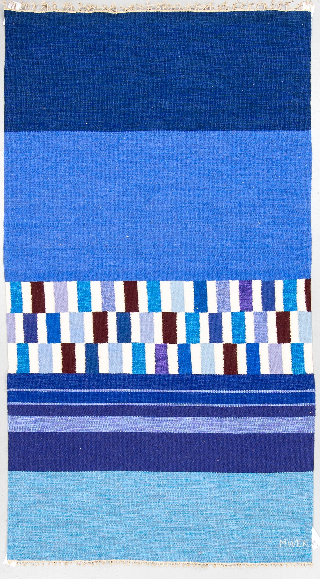 MARGARETA WILK, "Kattegatt", a wall hanging, ca 233 x 126-127 cm, signed and dated M. WILK 1973.
