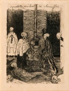 118. James Ensor, "SQUELETTES VOULANT SE CHAUFFER".