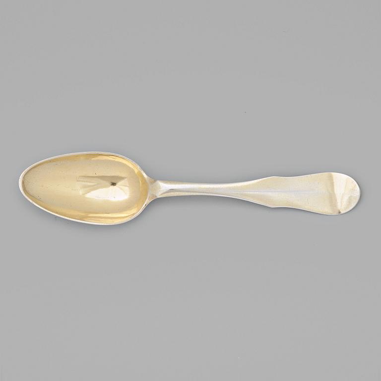 A Swedish early 19th century silver-gilt spoon, mark of Pehr Zethelius, Stockholm 1804.