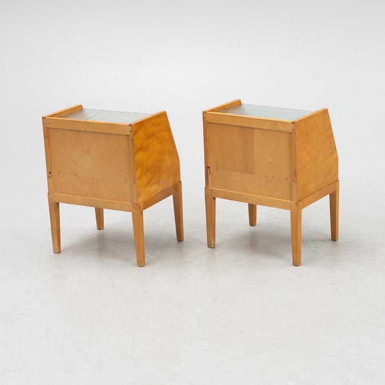 A pair of Swedish Modern bedside tables, 1940's.