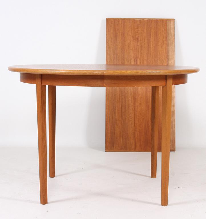 MATSALSBORD samt STOLAR, 4 st, teak, 1950-tal.