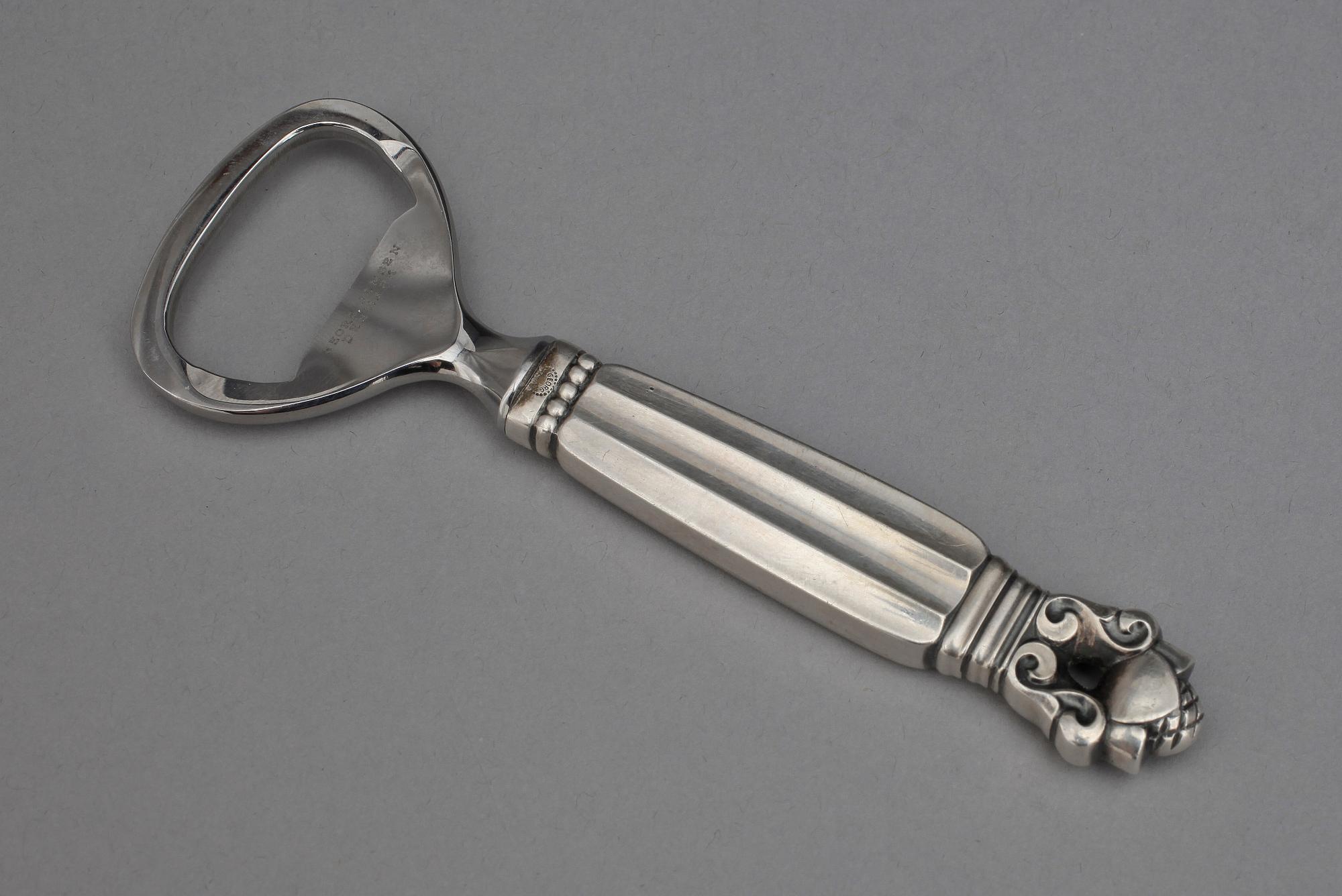 KAPSYLÖPPNARE. Sterlingsilver, "Konge", Georg Jensen, Danmark, 1900-tal. Totalvikt 45 g.
