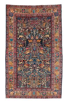 SEMI-ANTIQUE TABRIZ FIGURAL. 273,5 x 162 cm.