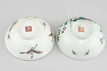 SKÅLAR, 4 st, porslin, Kina, 1900-tal.