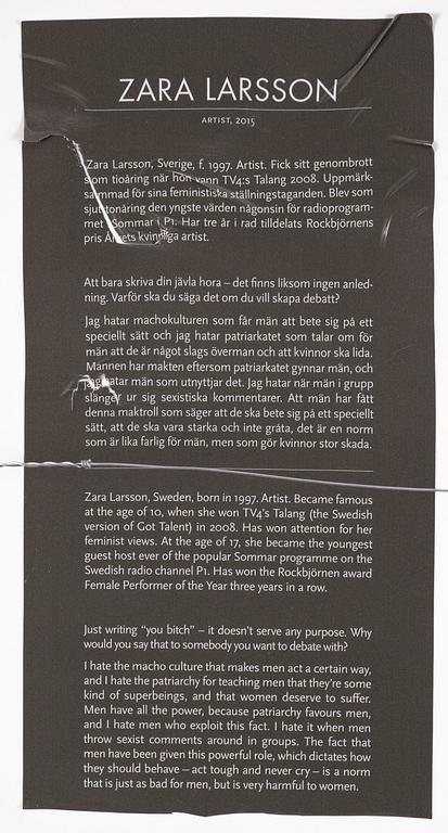 Albert Wiking, "Zara", 2015.