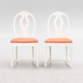 Chairs, 8 pcs, Gustavian style, "Swedish model", 20th century.