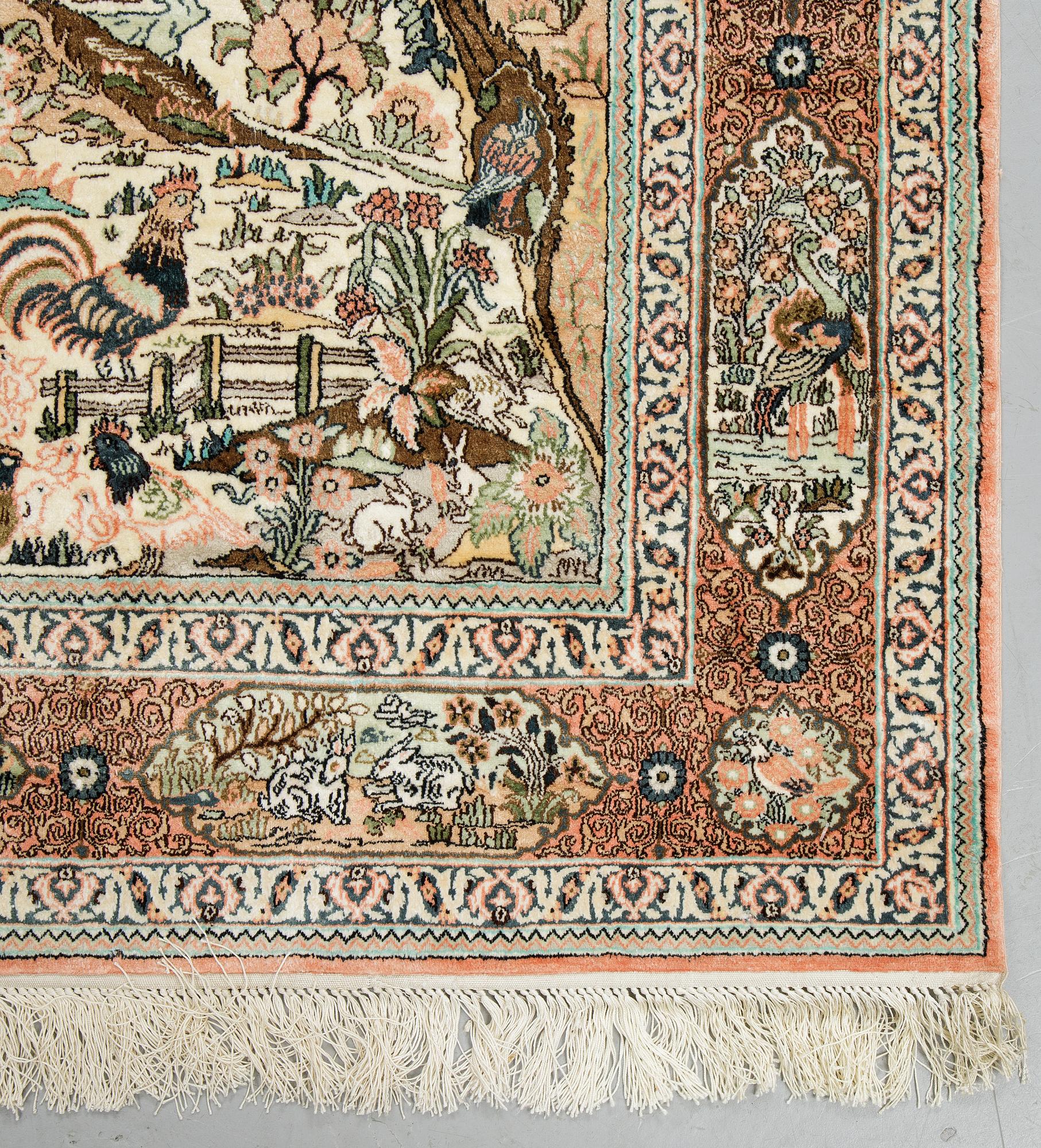 A carpet, oriental silk, ca 177 x 123 cm.