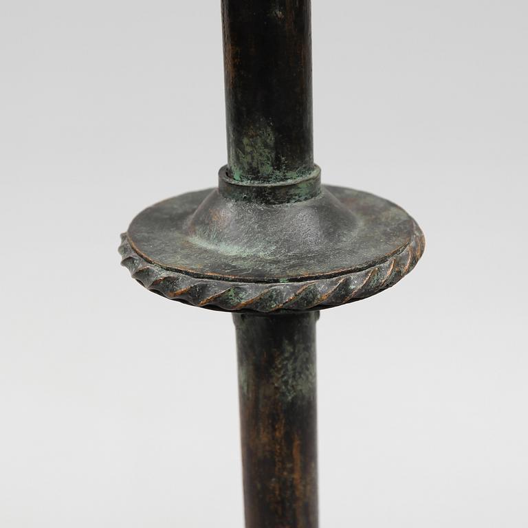 GOLVLAMPA, brons, art déco, 1900-talets första hälft.
