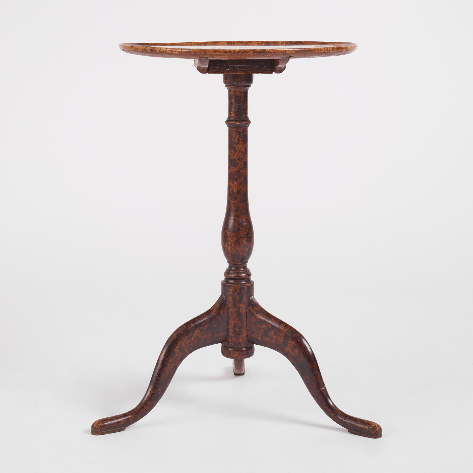 A burr-alder tilt-top table by J. Sjölin (master 1767-1785).