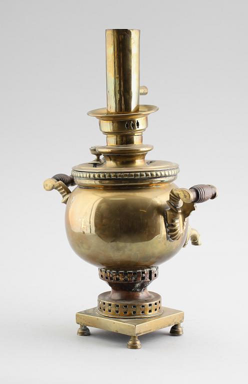 SAMOVAR, mässing, Tula, Ryssland, 1800-/1900-tal.