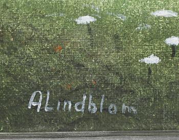 ARNOLD LINDBLOM, olja på duk, signerad.