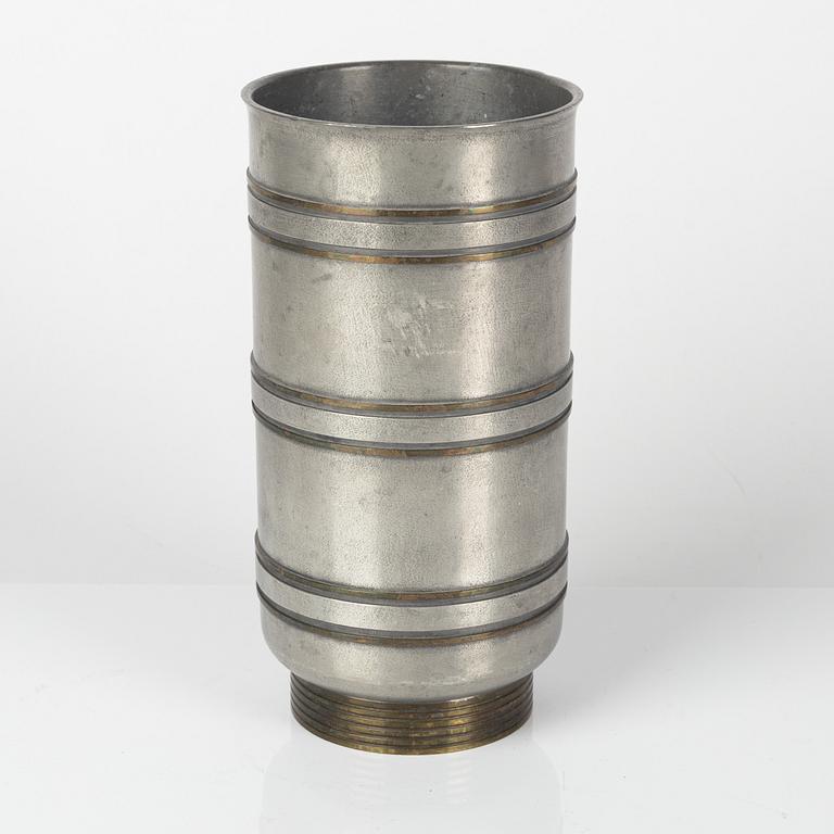 Edvin Ollers, a pewter vase, Stockholm, Sweden, 1941.