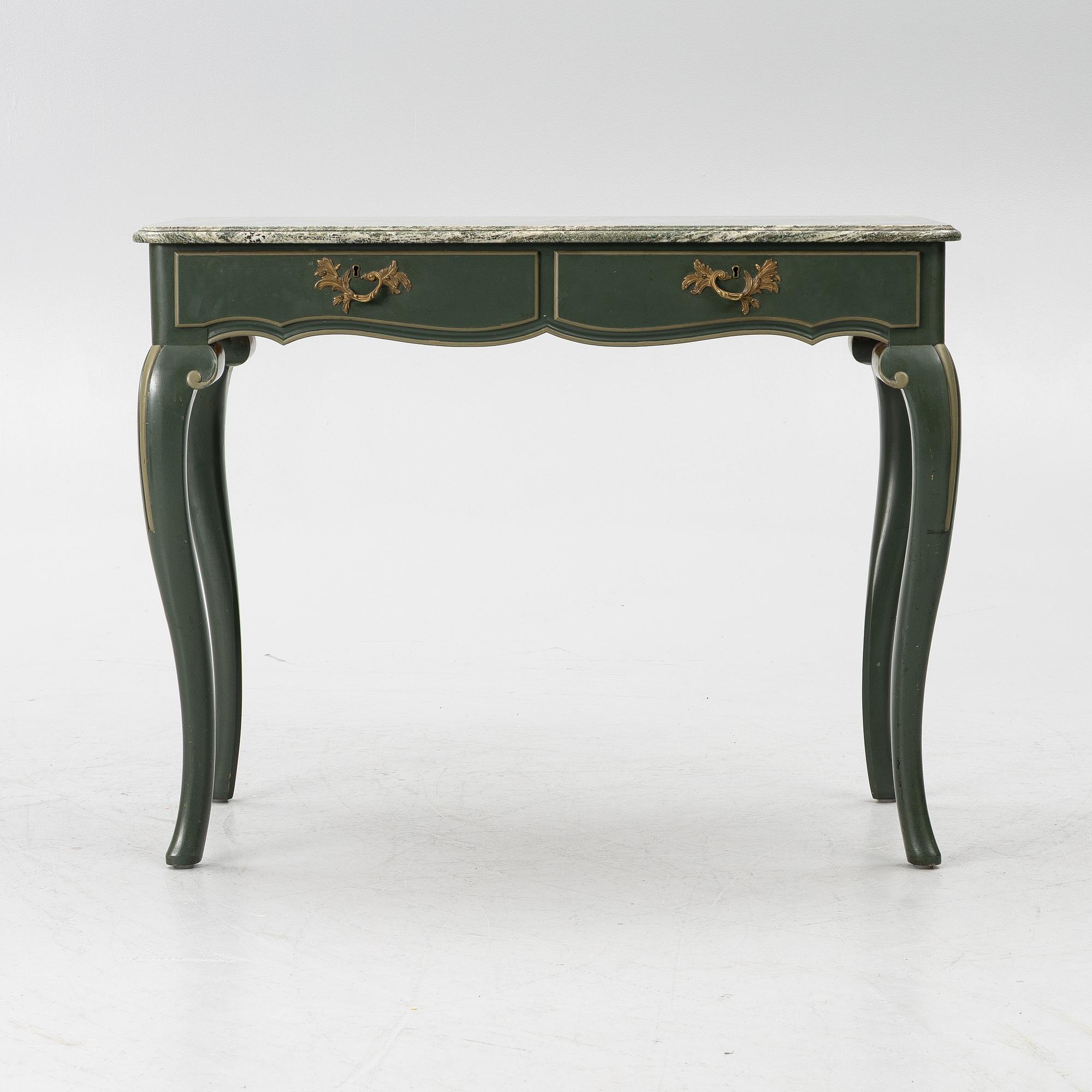 Serving table, as well as armchairs, a pair, Nordiska Kompaniet, 1928.