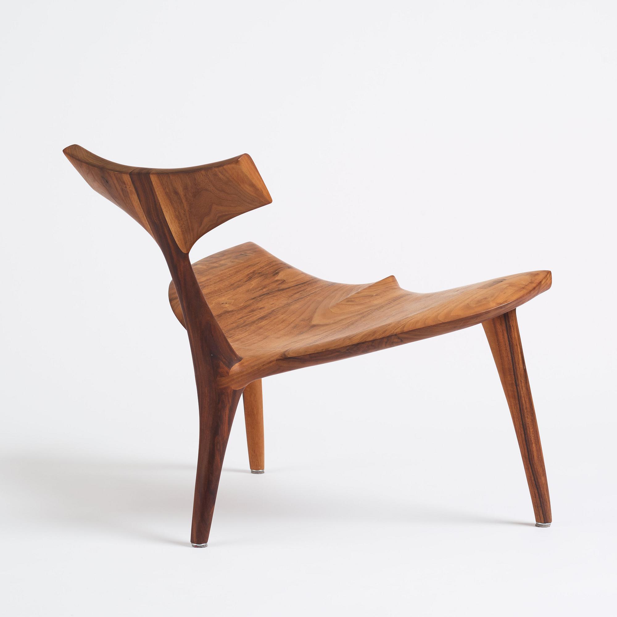 Morten Stenbæk, a "Whale Chair", No. 17, his own studio, Denmark, 2018.