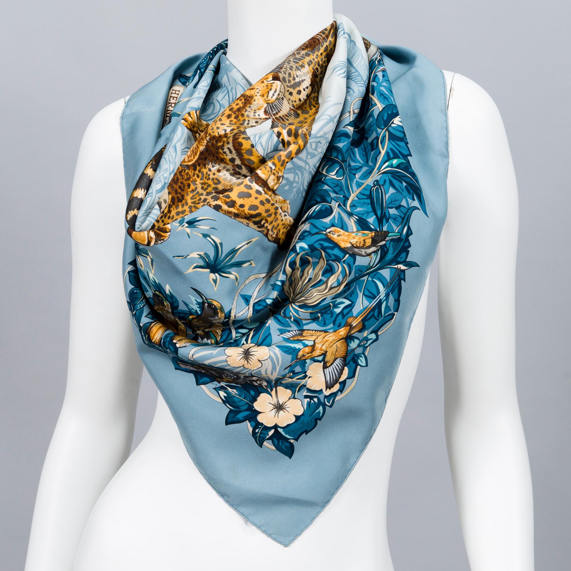 HERMÈS Two Silk Scarves.