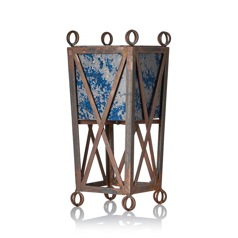 Tage Andersen, a patinated metal flower pot, Denmark, end of 20th century.