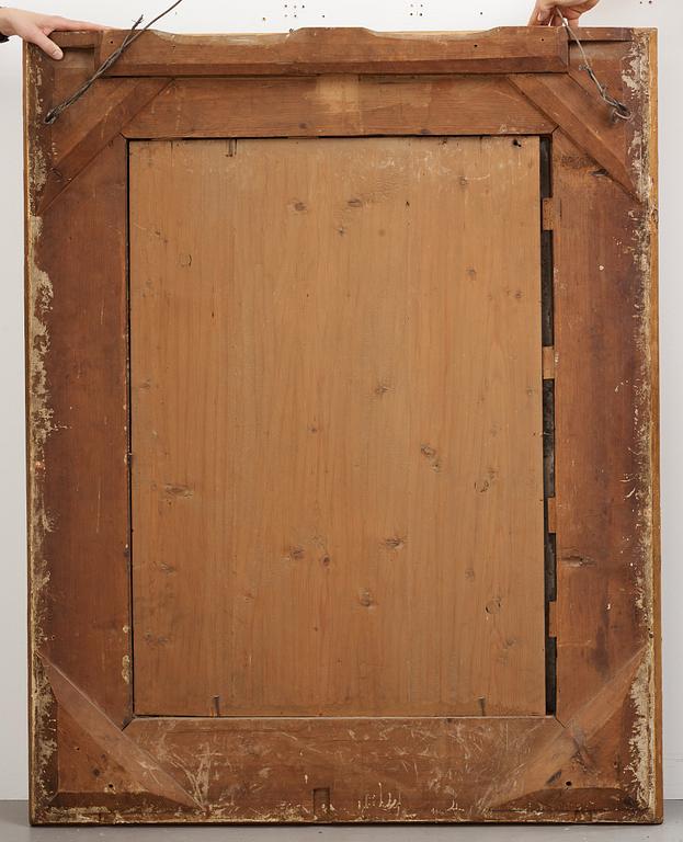 A Baroque late 17th century mirror with the arms of Count Wrede, attributed to Burchard Precht.