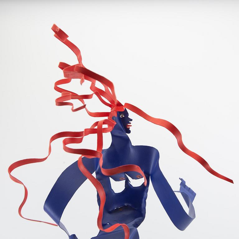 Timo Solin, Sculpture Woman with Red Hair.