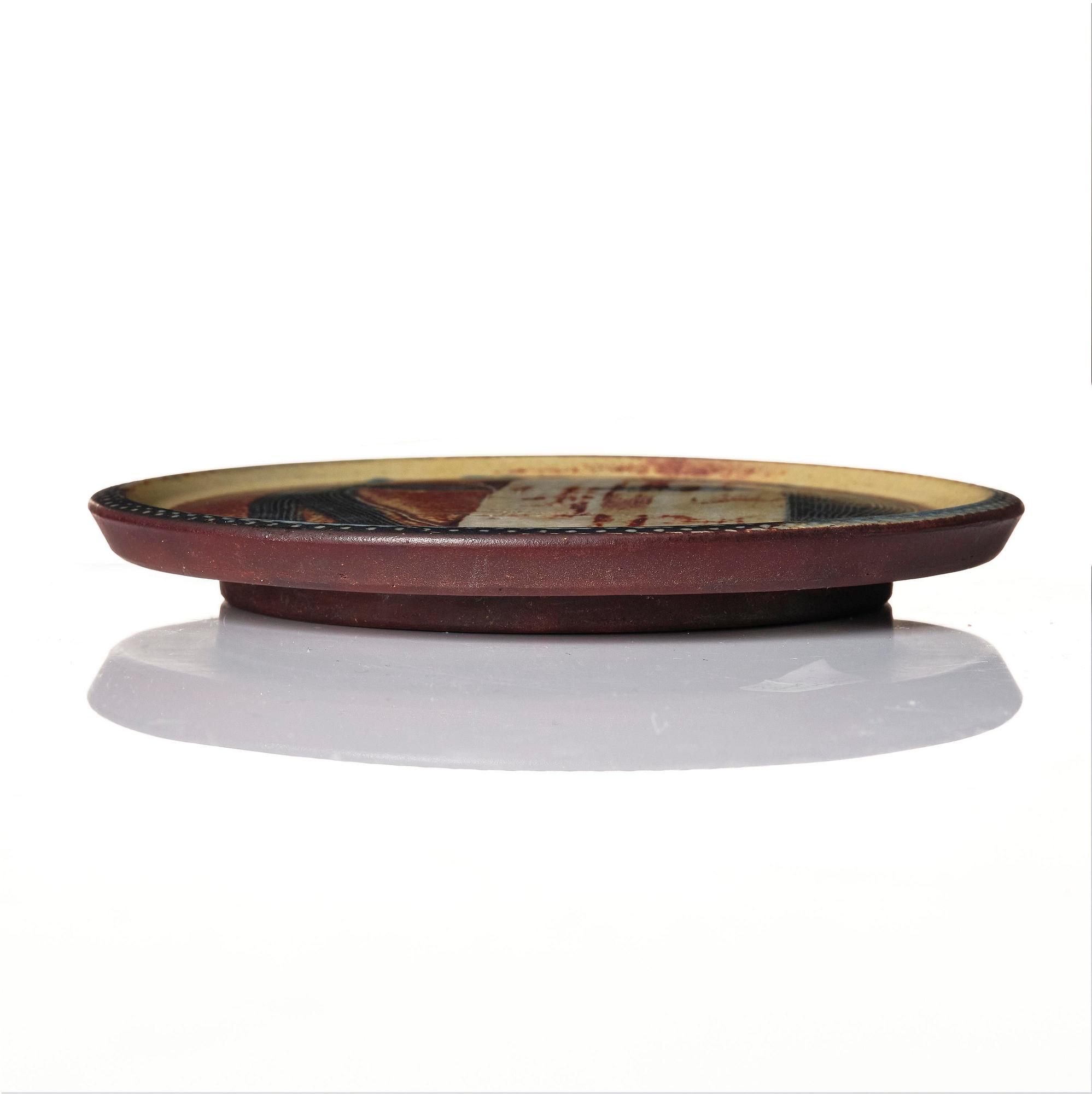 Wilhelm Kåge, a set of two Farsta stoneware dishes, Gustavsberg Studio, one dated 1949.