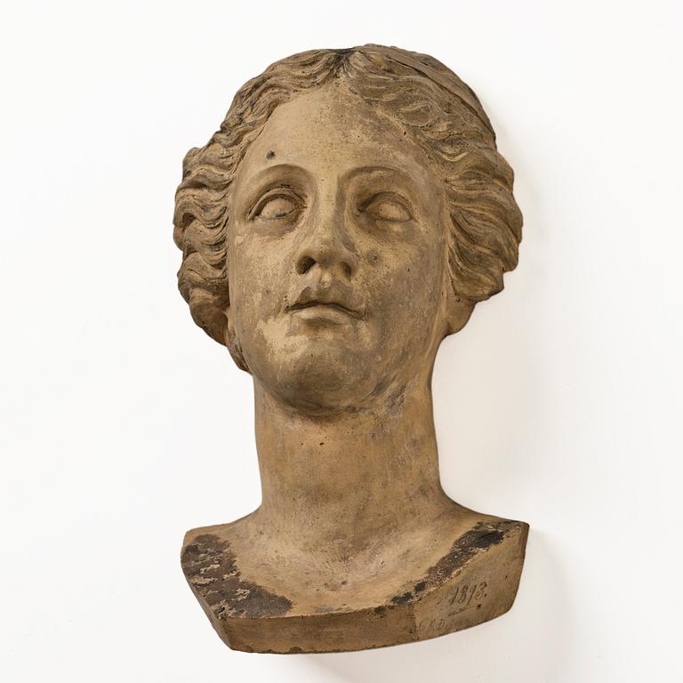 Unidentified artist, wall-mounted bust depicting Artemis.
