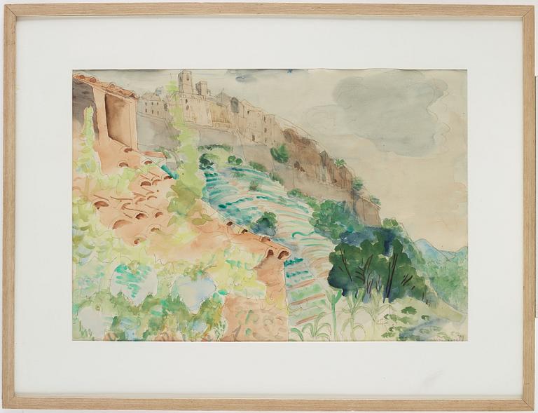 ISAAC GRÜNEWALD, watercolor, signed.