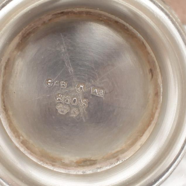 KAFFESERVIS, 3 delar, silver, GAB, Stockholm. Vikt ca 953 g.