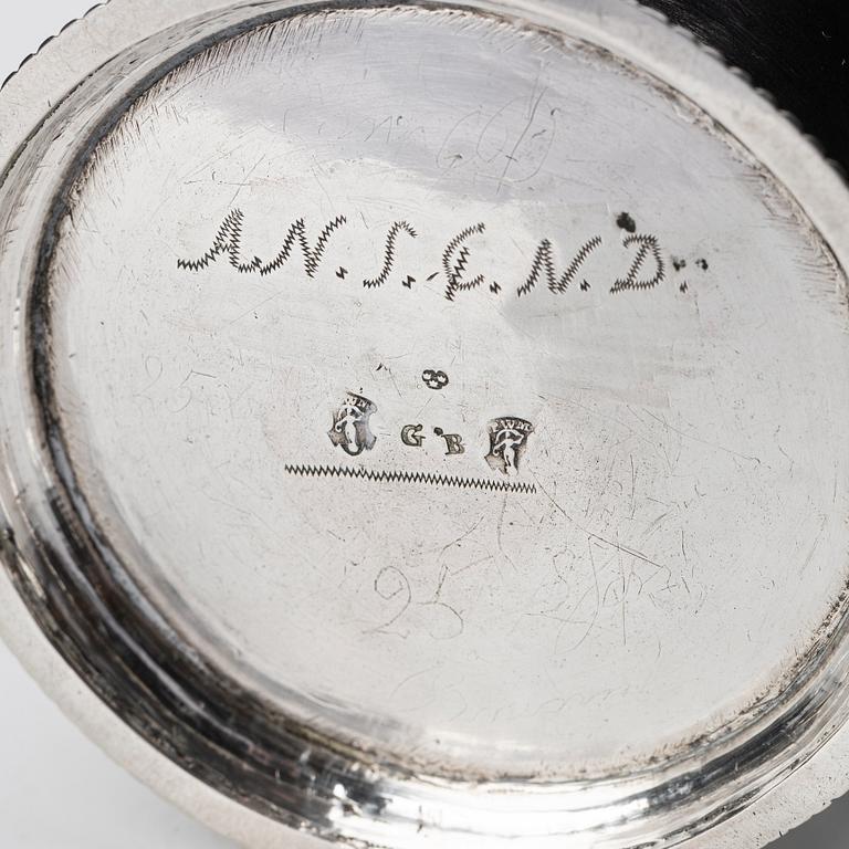 A Swedish 18th century parcel-gilt silver beaker, mark of Petter Wirgman (Gothenburg 1733-1739).