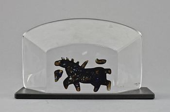 SKULPTUR, glas, Bertil Vallien, Kosta Boda, sign, 1900-tal.