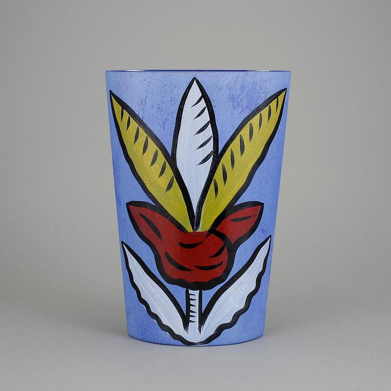 VAS, glas. "Moon-flower", Ulrica Hydman-Vallien, Kosta Boda, 2000-tal.