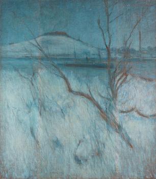 353. Karl Nordström, "Fåfängan, vinterafton" (Evening scene from Stockholm in winter).