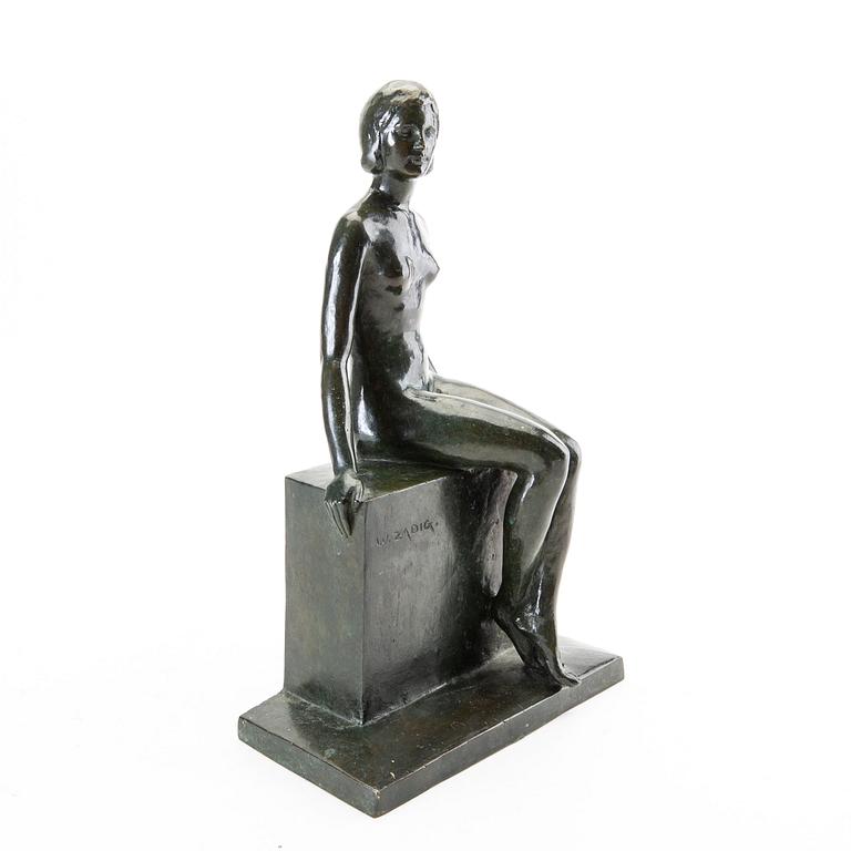 A William Zadig signed bronze sculpture.