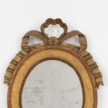 Spegellampett, för två ljus, Stockholmsarbete, sent 1700-tal, Gustaviansk.