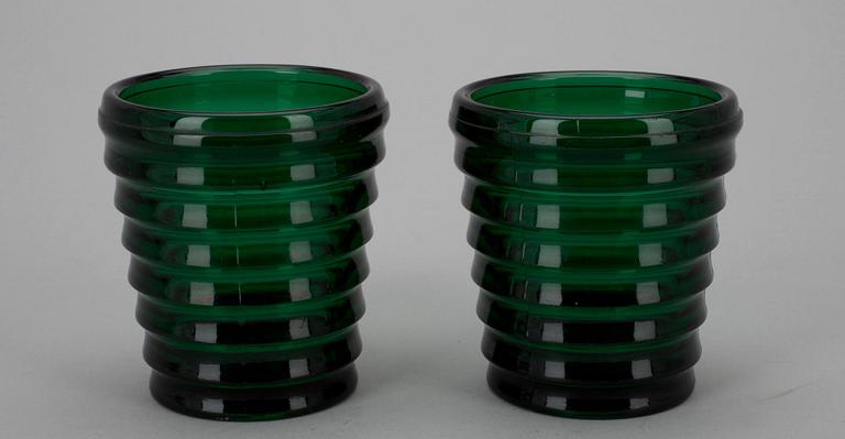 DRYCKESGLAS, 2 st, "Böljeblick", Aino Aalto.