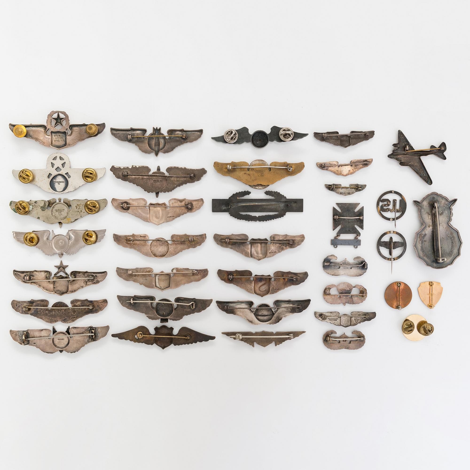 Badges, 40 pieces, mainly American Air force, second half of the 20th century.
