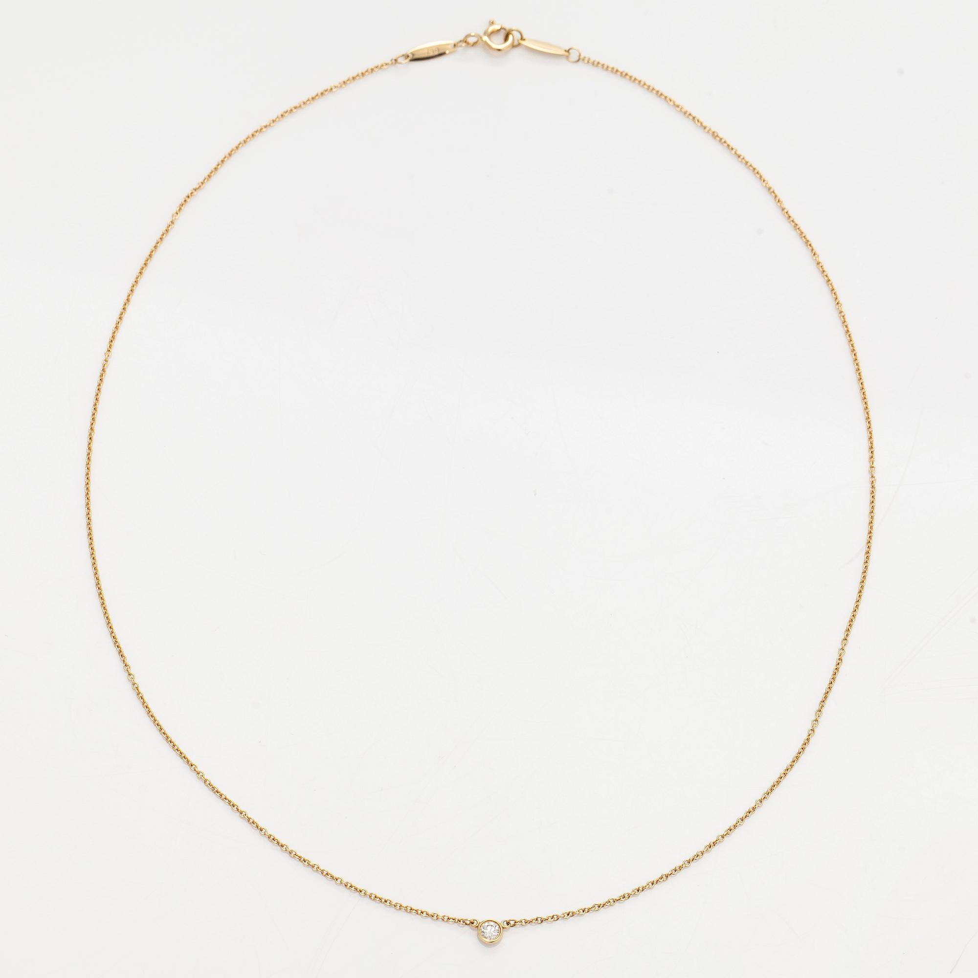 Tiffany & Co, kaulakoru, "Diamonds by the yard", briljanttihiottu timantti, 18K kultaa.